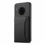 For Huawei Mate 30 Pro Calf Texture Card Bag Design Full Coverage Phone Case(Black)