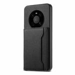 For Huawei Mate 40 Calf Texture Card Bag Design Full Coverage Phone Case(Black)