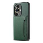 For Huawei nova 11 Calf Texture Card Bag Design Full Coverage Phone Case(Green)