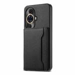 For Huawei nova 11 Pro Calf Texture Card Bag Design Full Coverage Phone Case(Black)