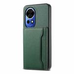 For Huawei nova 12 Calf Texture Card Bag Design Full Coverage Phone Case(Green)