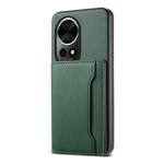For Huawei nova 12 Pro Calf Texture Card Bag Design Full Coverage Phone Case(Green)
