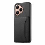 For Huawei Pura 80 5G Calf Texture Card Bag Design Full Coverage Phone Case(Black)