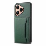 For Huawei Pura 80 5G Calf Texture Card Bag Design Full Coverage Phone Case(Green)
