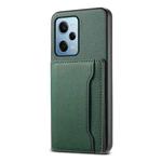 For Xiaomi Redmi Note 12 Pro 4G Calf Texture Card Bag Design Full Coverage Phone Case(Green)