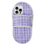 For iPhone 15 Pro Creative Flannel Slipper Design TPU Phone Case(Purple)