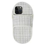 For iPhone 14 Pro Max Creative Flannel Slipper Design TPU Phone Case(Grey)