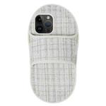 For iPhone 13 Pro Max Creative Flannel Slipper Design TPU Phone Case(Grey)