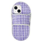 For iPhone 13 Creative Flannel Slipper Design TPU Phone Case(Purple)