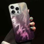 For iPhone 14 Pro Foxtail Bronzing Laser Gradient Phone Case(Purple)