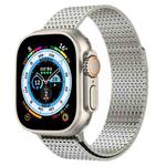 For Apple Watch Ultra 49mm Milanese Loop Magnetic Clasp Stainless Steel Watch Band(Titanium Gold)