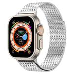 For Apple Watch Series 4 44mm Milanese Loop Magnetic Clasp Stainless Steel Watch Band(Silver)