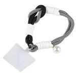 Pearl Splicing Round Twist Rope Short Lanyard(Black White)