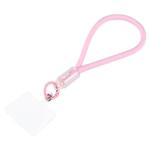 Plastic Buckle Round Twist Rope Short Lanyard(Pink)