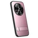For Xiaomi 14 Ultra R-JUST RJ-61 Electroplating Frosted TPU + PC Phone Case with Holder(Pink)