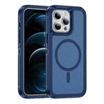 For iPhone 12 Pro Max Guard Magsafe Magnetic Ring Matte Phone Case(Royal Blue)