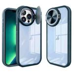 For iPhone 13 Pro Round Camshield TPU Hybrid PC Phone Case(Blue)