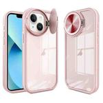 For iPhone 13 Round Camshield TPU Hybrid PC Phone Case(Pink)