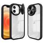 For iPhone 12 Round Camshield TPU Hybrid PC Phone Case(Black)