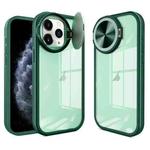 For iPhone 11 Pro Max Round Camshield TPU Hybrid PC Phone Case(Green)