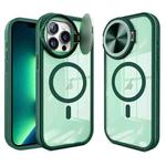 For iPhone 13 Pro Max Round Camshield MagSafe TPU Hybrid PC Phone Case(Green)