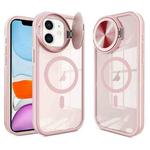 For iPhone 11 Round Camshield MagSafe TPU Hybrid PC Phone Case(Pink)