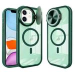 For iPhone 11 Round Camshield MagSafe TPU Hybrid PC Phone Case(Green)