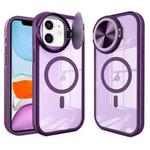 For iPhone 11 Round Camshield MagSafe TPU Hybrid PC Phone Case(Purple)
