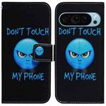For Google Pixel 9 Pro Coloured Drawing Flip Leather Phone Case(Anger)