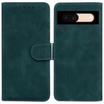 For Google Pixel 8a Skin Feel Pure Color Flip Leather Phone Case(Green)