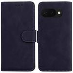 For Google Pixel 9a Skin Feel Pure Color Flip Leather Phone Case(Black)