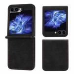 For Samsung Galaxy Z Flip5 5G Business Solid Color Magnetic RFID Anti-theft Phone Case(Black)