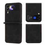 For Samsung Galaxy Z Flip4 5G DF-05 Business Solid Color Magnetic RFID Anti-theft Phone Case(Black)