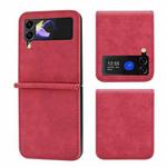 For Samsung Galaxy Z Flip3 5G DF-05 Business Solid Color Magnetic RFID Anti-theft Phone Case(Red)