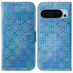 For Google Pixel 9 Colorful Magnetic Buckle Leather Phone Case(Blue)