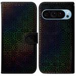 For Google Pixel 9 Colorful Magnetic Buckle Leather Phone Case(Black)