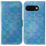 For Google Pixel 9a Colorful Magnetic Buckle Leather Phone Case(Blue)