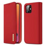 For iPhone 12 / 12 Pro DUX DUCIS WISH Series TPU + PU + Leather Case with Card Slots & Wallet(Red)