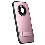 For Huawei Mate 40 R-JUST RJ-61 Electroplating Frosted TPU + PC Phone Case with Holder(Pink)