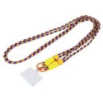 Double Buckle Twist Rope Slim Long Lanyard(Orange Yellow Purple)