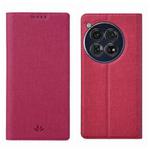 For OnePlus 12 ViLi DMX Series Shockproof TPU + PU Leather Magnetic Attraction Horizontal Flip Case(Rose Red)