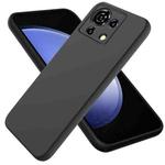 For ZTE Blade V50 Vita Pure Color Liquid Silicone Shockproof Phone Case(Black)