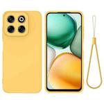 For ZTE Axon 70 / Blade V70 Solid Color Liquid Silicone Dropproof Full Coverage Phone Case(Yellow)