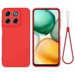 For ZTE Axon 70 / Blade V70 Solid Color Liquid Silicone Dropproof Full Coverage Phone Case(Red)