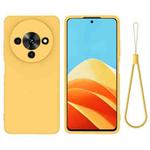 For ZTE Blade A76 5G Solid Color Liquid Silicone Dropproof Full Coverage Phone Case(Yellow)