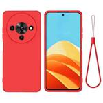 For ZTE Blade A76 5G Solid Color Liquid Silicone Dropproof Full Coverage Phone Case(Red)