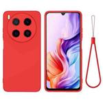 For ZTE Blade V70 Max Solid Color Liquid Silicone Dropproof Full Coverage Phone Case(Red)