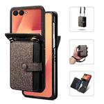 For Samsung Galaxy Z Flip7 5G Crossbody Color Matching Folding Phone Case(Dark Grey)