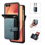 For Samsung Galaxy Z Flip7 5G Crossbody Color Matching Folding Phone Case(Sky Blue)