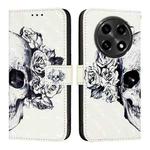 For OPPO A2 Pro 5G  / A3 Pro 5G 3D Painting Horizontal Flip Leather Phone Case(Skull)